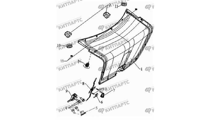 Обивка крышки багажника Geely Otaka (CK)